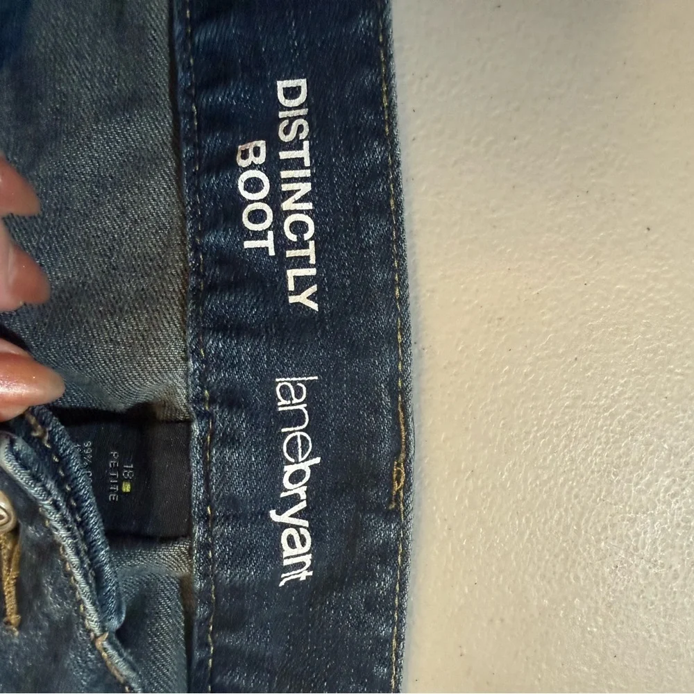 Lane Bryant Distinctly Boot jeans 18P petite bootcut blue stretch denim